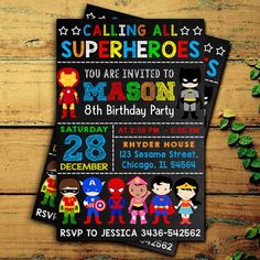 this is an image of superhero birthday party