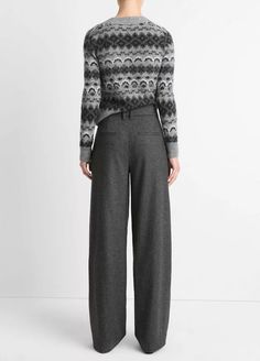 Italian Herringbone Wool-Blend High-Rise Trouser in Trousers | Vince Elegant Herringbone Pattern Pants For Fall, Elegant Herringbone Pants For Fall, Elegant Wool Wide Leg Pants For Winter, Wide-leg Bottoms For Winter Formal, Formal Wide Leg Bottoms For Winter, Formal Wide Leg High-waisted Pants For Winter, Winter Herringbone Pattern Pants For Work, Formal High-waisted Wide Leg Pants, Classic Full-length Wide Leg Pants For Winter