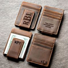 Groomsman Gift, Personalized Leather Money Clip, Best Man Gift, Weddin – JackLeatherStudio Engraved Money Clip, Groomsmen Gifts Personalized, Leather Money Clips, Money Clips, Groomsmen Gifts, Custom Wedding Gifts, Personalized Wallet, Clip Wallet, Leather Wallets