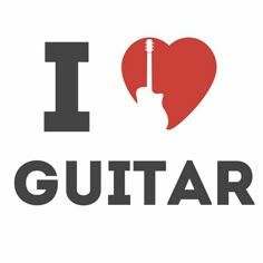 i love guitar with an acoustic guitar in the middle