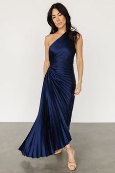 Sandra Pleated Maxi Dress | Copper | Baltic Born Dark Blue Dress, Baltic Born, Pleated Maxi Dress, Pleated Maxi, Copper Color, Wedding Attire, Make You Feel, Feel Like, Blue Dresses