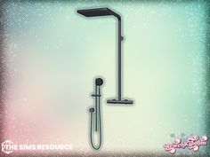 an image of a shower head and handset with the words the slims resources on it