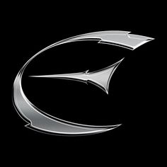 an image of the letter c in chrome on a black backgrounn background