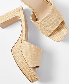 Elevate your style with the Ann Taylor Platform Mule Sandals, a perfect blend of sophistication and comfort. These sandals feature a chic open-toe design and are crafted from a unique mix of materials including 45% cotton, 35% nylon, and 20% jute, offering both durability and breathability. Ideal for the fashion-forward woman, these sandals come in a natural color that complements any outfit.

- Size: 10
- Gender: Female
- Color: Natural
- Material: Cotton, Nylon, Jute blend
- Heel Height: 3 1/4 Spring Open Toe Platform Slippers With Heel Loop, Chic Platform Slippers With Textured Footbed For Spring, Chic Synthetic Platform Slippers With Textured Footbed, Chic Platform Slippers For Spring Formal Occasions, Chic Formal Platform Slippers For Spring, Spring Wedge Sandals With Textured Footbed, Textured Footbed Open Heel Wedge Sandals For Spring, Spring Open Toe Platform Slippers With Textured Sole, High Heel Platform Mules For Vacation