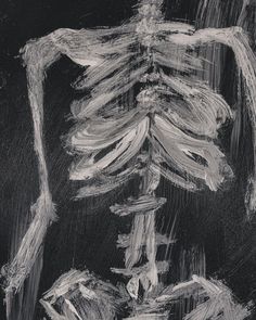 painting Skeleton, Black And White, Human, Drawings, White, Black, Art, Nature