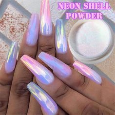 Gold Holographic Nails, Shiny Nails Glitter, Mermaid Nail, Nail Glitter Powder, Aurora Nails, Milky Nails, Unicorn Nails, Mermaid Nails