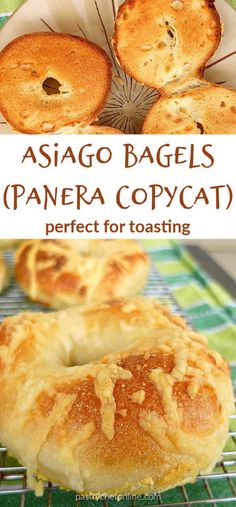 an image of bagels with panera copycat in the background and text overlay