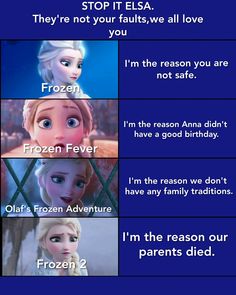 the frozen princess story from disney's frozen world is shown in three different languages