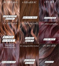 Redken Shades Eq Formulas Wine, How To Formulate Hair Color, Redken Color Gels Red Formulas, Dark Red Redken Formula, Tones Of Red Hair Shades, Redken Shades Eq Maroon Formula, Redken Red Violet Formula, Auburn Hair Color Shades Eq, Redken Mahogany Hair Color