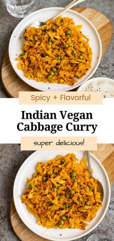 Crisp and delicious, this Indian-inspired cabbage curry will be your next favorite side dish! A simple 15-minute recipe that is highly versatile and goes well with many Asian mains. Indian Vegan, Vegan Asian, Vegan Curry, 15 Minute Meals