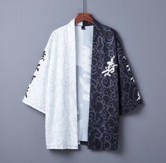 Kimono Modern, Modern Kimono, Kimono Shirt, White Kimono, Cardigan Kimono, Kimono Vintage, Men Stylish Dress, Guys Clothing Styles, Japanese Tattoo Art