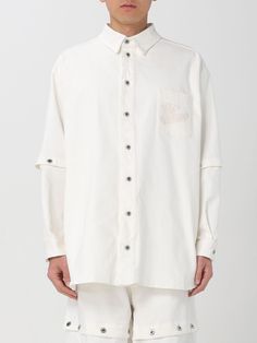 Find OFF-WHITE Shirt on Editorialist. Shirt OFF-WHITE Men color White White Shirt With Pockets For Spring, Oversized White Shirt With Pockets, Modern White Collared Shirt, White Modern Shirt With Relaxed Fit, Modern White Button-up Shirt, Oversized White Collared Shirt, Modern White Button-up Top, Modern White Shirt For Spring, Classic White Shirt For Streetwear