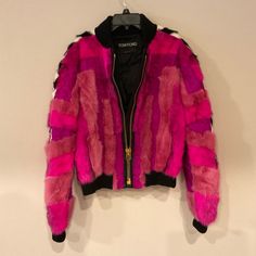 Tom Ford Jacket New Without Tag Made In Italy Size 42 Designer Pink Spring Outerwear, Luxury Long Sleeve Pink Outerwear, Luxury Pink Long Sleeve Outerwear, Luxury Pink Outerwear For Spring, Designer Fitted Pink Outerwear, Luxury Pink Outerwear For Winter, Luxury Pink Winter Outerwear, Luxury Pink Outerwear For Fall, Tom Ford Jacket