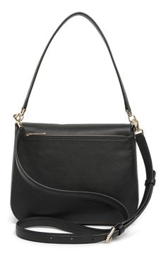 A structured base gives ample storage space to this polished top handle shoulder bag. 8.5" H x 10.5" W x 3" D, 9" handle drop, 22" strap drop Shoulder strap, optional crossbody strap Foldover flap with magnetic closure Leather Lined Imported Flap Shoulder Bag, Kate Spade New York, Storage Space, Drop Shoulder, Top Handle, Nordstrom Rack, 3 D, Kate Spade, Shoulder Strap