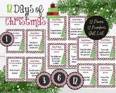 twelve days of christmas printables for kids to use in the classroom or at home