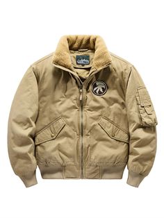 Pattern: solid colorColor: khaki, blue, army greenSize:M,L,XL,2XL,3XL,4XL,5XLFit: loose typeCollar:Stand-up collarStyle: CardiganThickness:ThickeningLapel: zipperHooded or not:Not hoodedSeason: WinterFilling:CottonStyle Details:EmblemStyle: Simple Cotton Jacket Men, Baseball Jacket Men, Pilot Jacket, Retro Jacket, Military Outfit, Cotton Clothing, Cotton Coat, Bomber Jackets, Warm Jacket