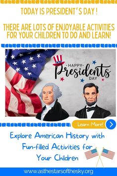 President's Day is February 19! Let’s take time to honor and remember our former presidents and learn more about our American history. For activities that you and your children can engage in together, click on the link below. Presidents Day Crafts For Kids, Presidents Day Crafts, Penny Crafts, Writing Crafts, Paper Plate Crafts, Plate Crafts, Presidents Day, Crafts Paper