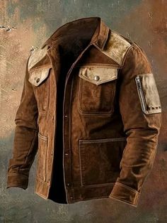 Coats Mens Western Style, Barn Coat, American Western, Sporty Casual, Pocket Jacket, Printed Sweatshirts, Christmas Outfit, Western Fashion, Mens Coats