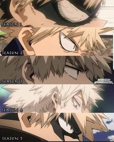 anime characters with different facial expressions