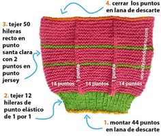 the diagram shows how to knit an oven mitt in three different colors and sizes