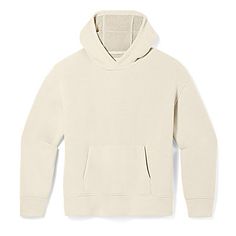 Recycled Terry Hoodie Sweatshirt | Smartwool Everyday Cream Hoodie With Ribbed Cuffs, Cream Hoodie With Ribbed Cuffs For Everyday, Cozy Fit Athleisure Hoodie For Everyday, Everyday Cream Sweatshirt With Drawstring Hood, Cream Everyday Sweatshirt With Drawstring Hood, Cream Everyday Hooded Hoodie, Sporty Cozy Fit Hoodie, Everyday Cozy Hoodie With Cozy Fit, Cozy Hoodie For Everyday