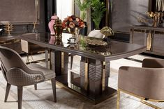 Zavier Dining Table - Ali Guler Furniture Furniture Dimensions, Wooden Chairs, Bed In Living Room, Sleeping In Bed, Sofa Armchair, Metal Chairs, Wooden Chair, Dining Table Chairs, Modular Sofa