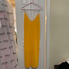 Strappy Goldenrod Yellow Midi Dress From Zara. Size Small With A Lot Of Stretch Yellow Maxi Dress With Spaghetti Straps For Party, Yellow Spaghetti Straps Maxi Dress For Party, Yellow V-neck Midi Dress For Party, Yellow V-neck Sundress Midi Dress, Zara Yellow Fitted Maxi Dress, Yellow Sundress Midi Dress For Party, Fitted Yellow Zara Maxi Dress, Fitted Yellow Maxi Dress By Zara, Yellow Zara Midi Dress For Vacation