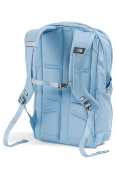 A roomy backpack holds everything you need for your morning commute or weekend adventure, featuring two large zip compartments, a padded laptop sleeve, an internal organization sleeve and an external bungee cord system. Molded straps are designed to fit a woman's proportions, providing all-day carrying comfort. Two-way zip-around closure. Top handle. Adjustable straps; removable sternum strap and hip belt. Mesh side pocket. Fits most 15" laptops. Polyester or nylon/polyester. By The North Face; Hiking Backpack With Adjustable Straps, Nylon Backpack For School Trips, Nylon Backpack For Back To School Trips, Functional The North Face Backpack For Travel, Sporty Everyday Backpack By The North Face, Back To School Nylon Backpack For Trips, Back-to-school Nylon Backpack For Trips, Back To School Trip Nylon Backpack, Back To School Functional Backpack With Adjustable Straps