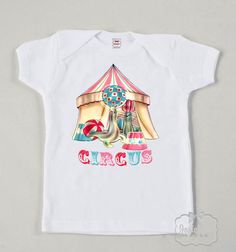 Circus Party Shirt - Big Top Circus Tent Seal Toddler Circus Tee - Sibling Circus Shirt - Retro Baby Pink Blue Red - Tween Circus TshirtA sweet Josiekat's Trunk Vintage Tee in your choice of style and size(see drop-down for all the sizes and style shirts we offer).  You will receive the style you choose in the drop down, NOT what is pictured as this can vary.  Our tees can be personalized for a special occasion or event.  Any custom text can be put in the note to seller at checkout.  Design is p Unisex Short Sleeve T-shirt For Playtime, Cute Red Top With Custom Print, Unisex Summer Birthday T-shirt, Playtime Tops With Funny Print And Short Sleeves, Funny Print Short Sleeve Tops For Playtime, Fitted Fun T-shirt With Custom Print, Short Sleeve Tops With Funny Print For Playtime, White Tops With Funny Print For Playtime, Fitted Playful T-shirt With Cartoon Print