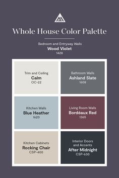 the whole house color palette for wood violet