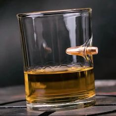 This whiskey glass with a bullet going through it makes the perfect gift. These glasses pair well with out Winston Cigar Ash Tray. DIMENSIONS: 3.6" H x 2.6" W HOLDS: 9 oz. liquid Note: The glass should NOT be left in water for extended periods of time. Dry thoroughly. NOT dishwasher safe. These do NOT fit any of our shot boards. Manly Gifts, Whiskey Quotes, Vodka Shots, Electric Wine Opener, Verre Design, Whisky Glass, Liquor Decanter, Cigars And Whiskey, Scotch Whiskey