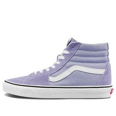 Vans SK8-Hi Sneakers/Shoes Light Purple Sneakers, Hightop Vans, Sneakers Purple, Purple Sneakers, Vans Sk8 Hi, High Top Vans, Purple Light, Vans High Top Sneaker, Sk8 Hi