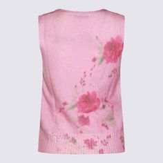 Pink wool top from Blumarine featuring round deep collar, sleeveless, ribbed hem and soft vestibility.Composition: _ 32% Wp, 32% Wo, 30% Ny, 6% Elastane Wool Top, Pleats Please Issey Miyake, Exotic Pets, Luxury Shop, Yoga Wear, Playful Design, Beautiful Shoes, Floral Motif, Luxury Boutique