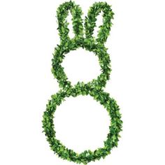 the letter b is made up of green leaves and has an animal's head