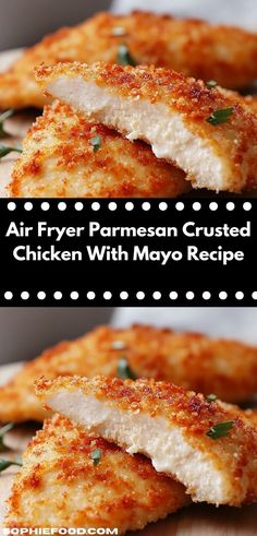 air fryer parmesan crusted chicken with mayo recipe