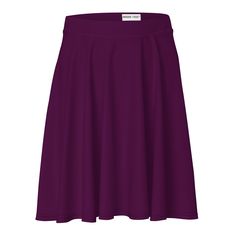 Tyrian Purple Skater Skirt Elegant Lined Purple Skirt, Elegant Purple Lined Skirt, Elegant Purple Pleated Skirt, Elegant Purple Full Skirt Bottoms, Elegant Full Skirt In Purple, Elegant Purple Midi Skirt, Elegant Full Purple Skirt, Elegant Fitted Purple Maxi Skirt, Purple Pleated Maxi Skirt