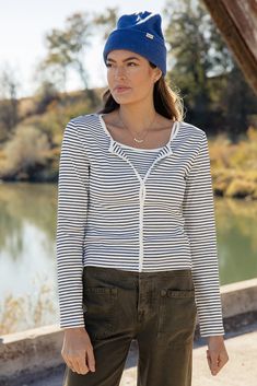 Jeanne Stripe Tank   Cardigan – ROOLEE Button Front Cardigan, Striped Tank, Nice Tops, Piping, Spaghetti Strap, Spaghetti, Topshop, Womens Tops, Top Outfits