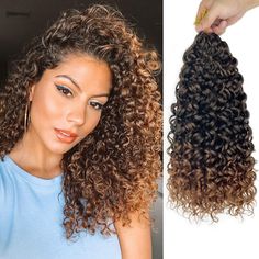 PRICES MAY VARY. The Curly Crochet Hair Is Made Of Premium Synthetic Heat Resistant Fiber, It Has Very Close Texture With Human Hair, It'S Very Soft, No Itching No Odor. The Gogo Curl Crochet Hair Style Looks Similar With Water Wave Human Hair, It Has Less Tangling And Matting, Can Last Longer Time. The Crochet Hair Is Mainly For Black Women, You Can Use It For Many Styles, Crochet Style, Braids With Curly Ends Or Boho Style Braids And More. Each Pack Comes With 8 Packs Curly Crochet Hair And 1 Wavy Beach Curls, Ombre Dark Brown, Curly Braiding Hair, Curly Crochet Hair, Water Wave Crochet, Dark Brown Ombre, Kanekalon Braiding Hair, Ombre Dark, Two Braid Hairstyles