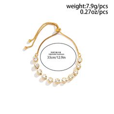 Description:Geometric Cubic Zirconia Inlay AnkletSpecification:Size: 12.9"Weight: 0.27 oz/pcColors: Gold/SilverMaterial: copper. cubic zirconiaFeatures & Details:This cz inlay anklet is lead-free. nickel-free. cadmium-free and hypoallergenic. Don't worry about allergies to the sensitive skin or discomfort to your health that you can wear it with confidence for a long time.This gifts for her crystal anklet is decorated with unique design and superb craftsmanship to create special piece that can s Crystal Anklet, Wedding Banquet, Beaded Anklets, Enamel Bracelet, Rhinestone Bead, Social Events, Ankle Bracelets, Jewelry Lover, Evening Party