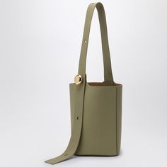 Eucalyptus Green Colour Calfskin Leather Medium Bucket Bag From Loewe Featuring A Magnetic Closure, An Adjustable Shoulder Strap Via A Gold-Tone Button With An Engraved Anagram Logo, An Internal Flat Pocket And Gold-Tone Metal Hardware. Width 24,5 Cm X Height 28 Cm X Depth 23,5 Cm Adjustable Shoulder Strap Length Min 40 Cm - Max 106 Cm Size Type: Int Material: Leather Sku: 2f-Aanbbbwx01le/P_loew-4787_100 Welcome To The Official Luosophy Poshmark Closet! Luosophy Is A Luxury Brand Reselling Compa Square Green Leather Bucket Bag, Green Square Leather Bucket Bag, Elegant Green Bucket Bag For Daily Use, Elegant Green Rectangular Bucket Bag, Chic Green Bucket Bag With Gold-tone Hardware, Green Soft Leather Rectangular Bucket Bag, Elegant Green Tote Bucket Bag, Square Leather Bucket Bag With Gold-tone Hardware, Elegant Green Bucket Bag With Adjustable Strap