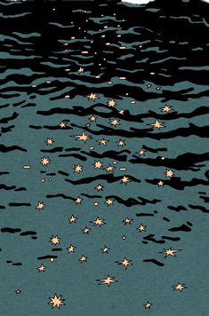 an image of stars floating in the water