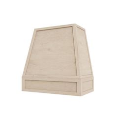 a white wooden box on a white background