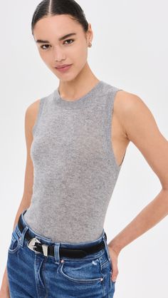 Fast Free Shipping & Free Returns on Veronica Beard Jerrel Cashmere Tank at Shopbop. Shop new arrivals from Veronica Beard at Shopbop.com Veronica Beard, Women's Wardrobe, China Fashion, Lightweight Knit, Healthcare Professionals, High Fashion, Heather Grey, Fabric Weights, New Arrivals