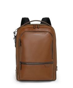 In two-toned smooth leather, the rich cognac hue will get better with age. This backpack is suitable for work and makes a fine impression on weekends, with a multitude of pockets for a laptop and more. Modern Brown Leather Backpack With Leather Trim, Business Backpack With Leather Trim In Brown, Brown Leather Trim Business Backpack, Brown Leather Trim Backpack For Business, Business Brown Backpack With Leather Trim, Brown Business Backpack With Leather Trim, Brown Leather Backpack For Formal Occasions, Classic Brown Backpack For Formal Occasions, Formal Brown Leather Standard Backpack