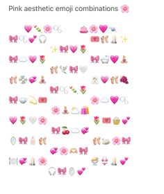 the pink aesthetic emoji combinations are all over the place, and it looks like they