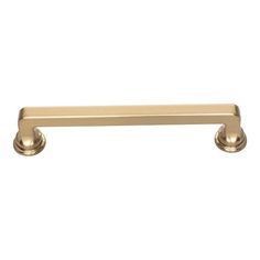 an antique brass cabinet handle on a white background