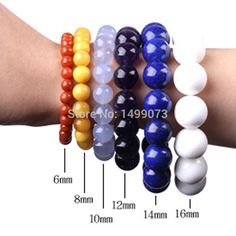 Bead Size Chart, Motifs Perler, Ruby Beads, Onyx Bracelet, Gemstone Beaded Bracelets, Beaded Bracelets Diy, Nature Bracelets, Beaded Stretch Bracelet, Beaded Jewelry Diy