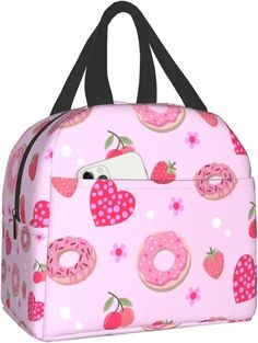 Carry your meals in sweet style with our Strawberry Print Insulated Lunch Bags – adorable and practical accessories that keep your food fresh while adding a touch of fruity charm to your lunchtime routine. These kawaii lunch bags aren't just for carrying meals; they're a celebration of the delightful allure of strawberries and the joy of combining function with fashion. Transform your lunchtime with the delightful charm of our Strawberry Print Insulated Lunch Bags – where freshness meets fruity Inexpensive Rectangular Bag With Strawberry Print, Trendy Rectangular Bag With Strawberry Print, Trendy Pink Strawberry Print Bag, Cute Strawberry Print Bags For Everyday Use, Kawaii Rectangular Lunch Bag For School, Harajuku Street Style, Kawaii Backpack, Kawaii Games, Kawaii Bags