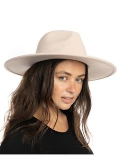 This felt Panama hat from Collection XIIX will be a staple accessory throughout the year. | Vince Camuto Women's Felt Panama Hat Adjustable Fur Felt Panama Hat With Short Brim, Beige Panama Hat With Curved Brim, Elegant Fur Felt Panama Hat, Beige Brimmed Western Panama Hat, Beige Panama Hat With Upf 50+ And Curved Brim, Vince Camuto, Panama Hat, Panama, The Year