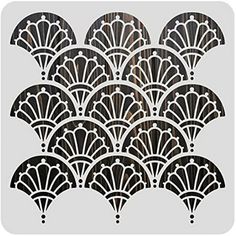 the cut outs are designed to look like fan shaped fans, with black and white designs on